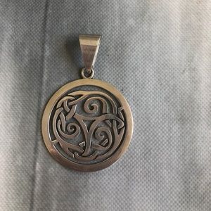 Retired Silpada Celtic Triskele Knot 925 Sterling Silver Pendant